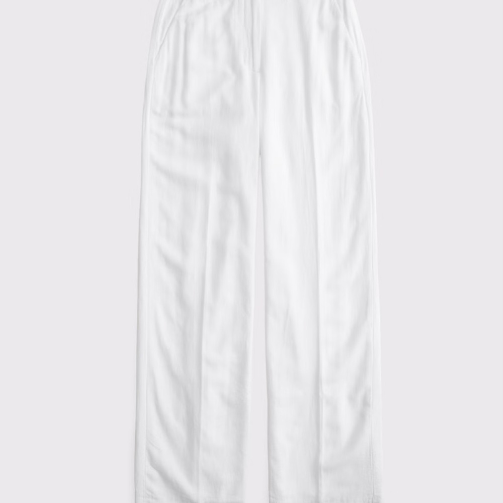 Abercrombie & Fitch White Wide Leg Pants